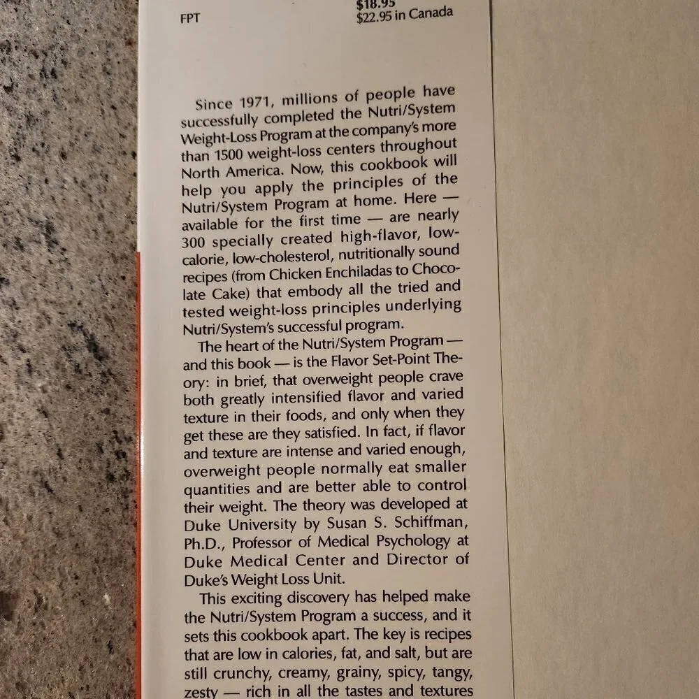 Nutri-system hardcover copy